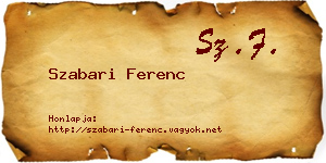 Szabari Ferenc névjegykártya